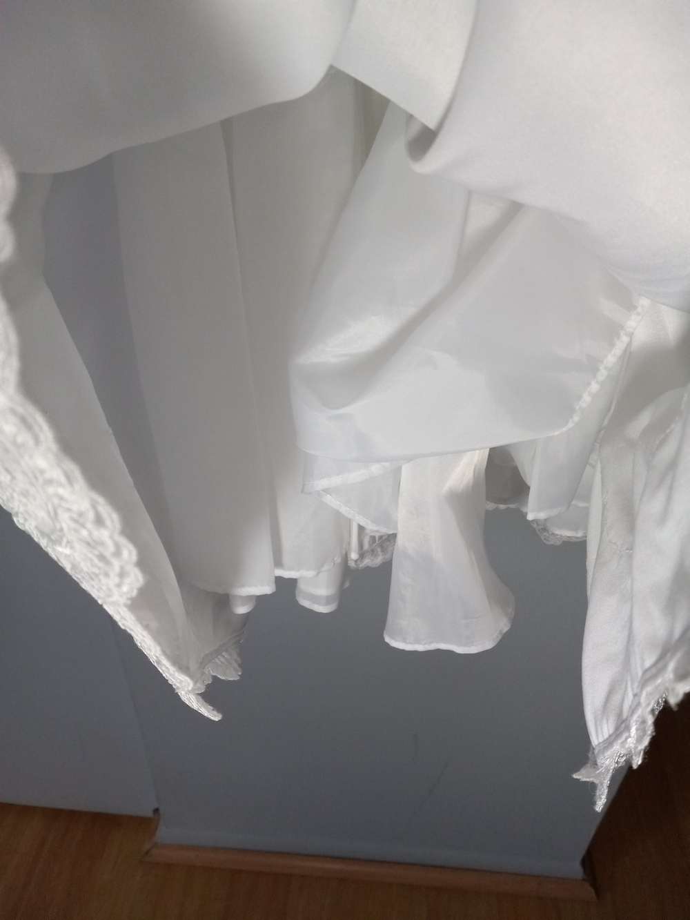 Bonnie Jean Wedding Flower Girl Or Communion White Satin Girls' Dress Size 7 - Picture 7 of 10